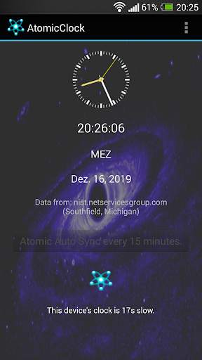Atomic Clock - Exact Atomic Time from US NIST 1 تصوير الشاشة