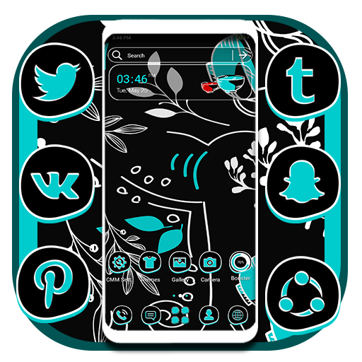 Leaf Calligraphy Launcher Theme icon