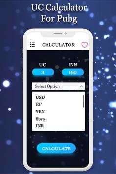 UC Calculator for PUBG 2 تصوير الشاشة