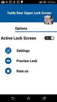 Teddy Bear Zipper Lock Screen screenshot 4