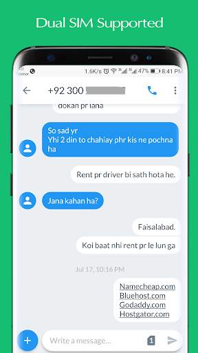 SMS Dual - Android Messaging App screenshot 3