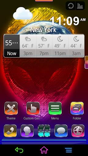 Alien 3D theme for Next Launcher screenshot 1