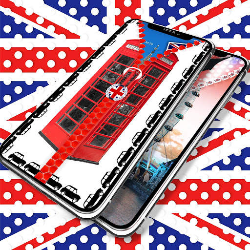 UK Flag Zipper Lock Screen screenshot 5