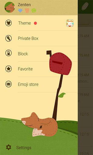 (FREE)GO SMS FOX THEME screenshot 5