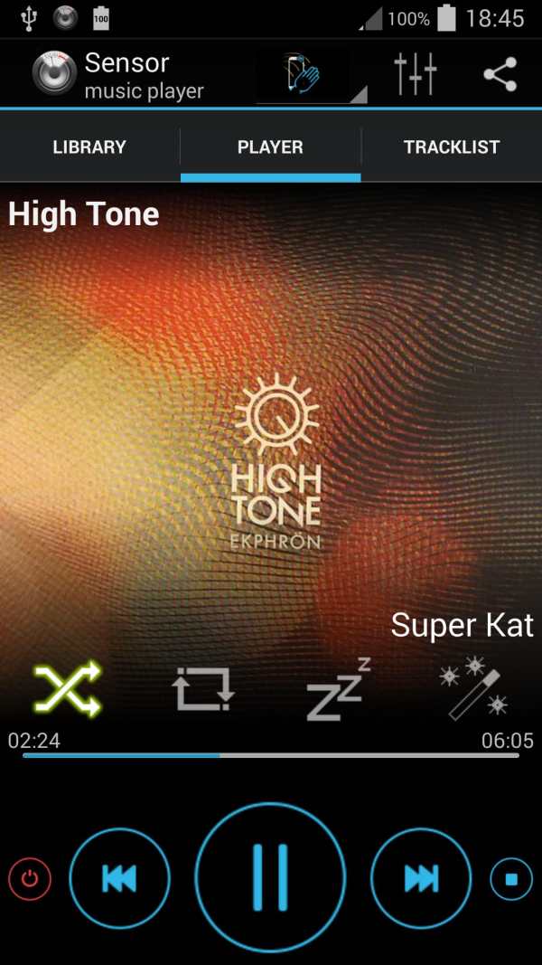 Sensor music player screenshot 1