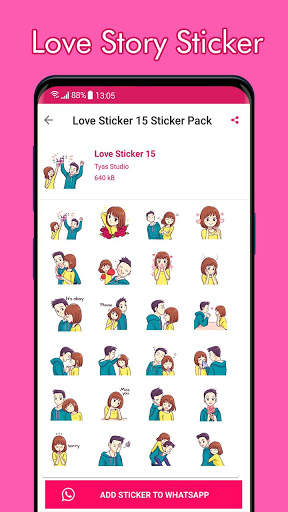 Love Story Stickers for WhatsApp ❤️ WAStickerApps screenshot 2