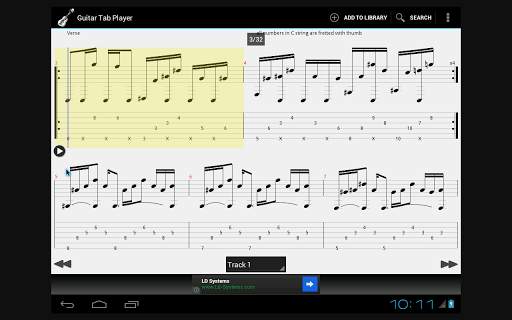 Guitar Tab Player 1 تصوير الشاشة