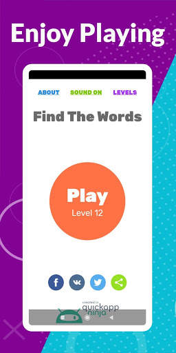 Find The Words - English Words Puzzle Game screenshot 1