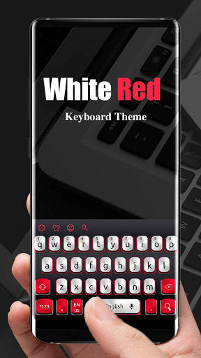 White And Red Simple Keyboard скриншот 1