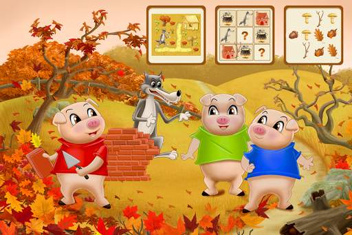 Three Little Pigs - Fairy Tale with Games screenshot 1