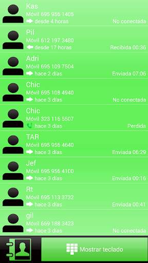 THEME FOR EXDIALER GLASS GREEN screenshot 5