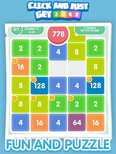 Click and just get 2048 screenshot 2