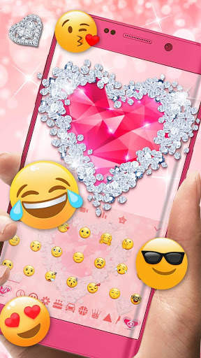 Rose Diamond Heart Keyboard screenshot 3