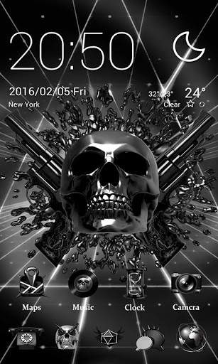 DEATH METAL GO Launcher Theme screenshot 2