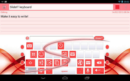 SlideIT Abstract Red Skin screenshot 3