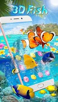 Lively 3D Color Fish Theme screenshot 2
