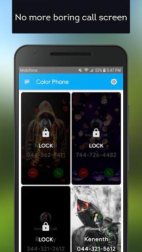 Color Call - Call screen themes, Led flash screenshot 1