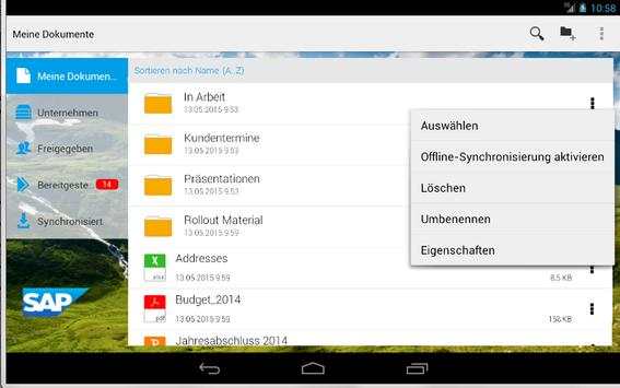 SAP Mobile Documents screenshot 7