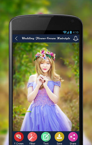 Wedding Flower Crown Hairstyle screenshot 8