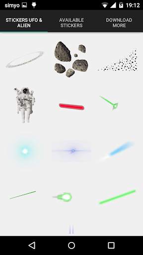 Put UFOs & Aliens stickers in your pics screenshot 5