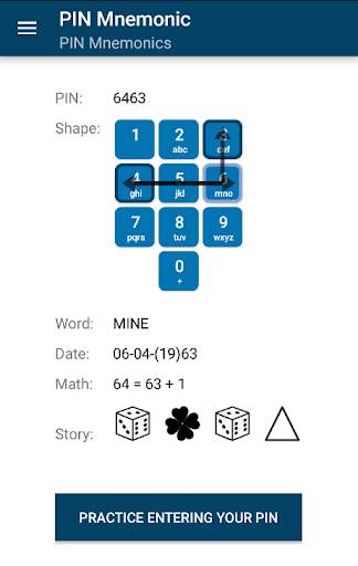 PIN Mnemonic (Privacy Friendly) скриншот 1