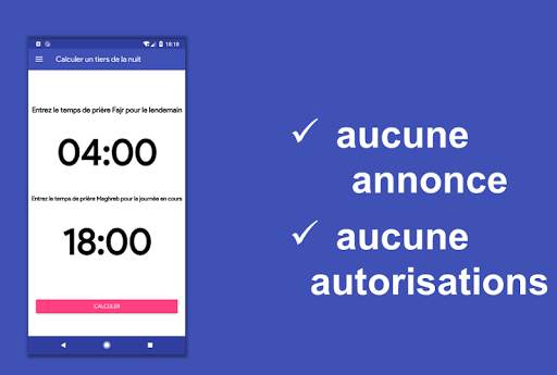 Calculer un tiers de la nuit screenshot 5