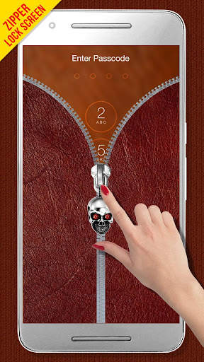 Leather Zipper Lock Screen 1 تصوير الشاشة