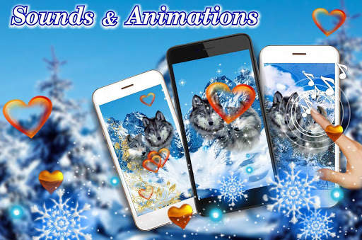 Wolf Romantic Live Wallpaper screenshot 1