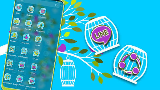 Bird Painting Launcher Theme screenshot 3