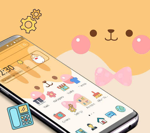 Cute Kawaii Molang Face Theme screenshot 2
