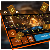 VR game keyboard orange icon