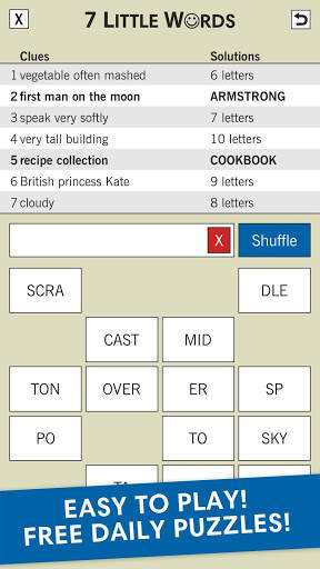 7 Little Words: A fun twist on crossword puzzles screenshot 1
