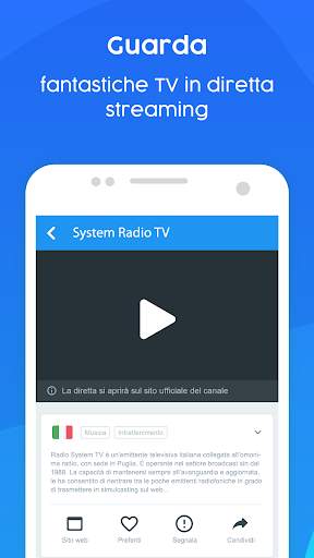 TVdream - La guida alle TV di Internet screenshot 1