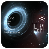 Wormhole weather widget/clock icon