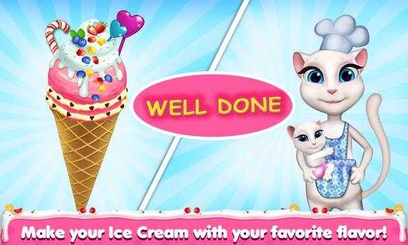 Talking Cat Ice Cream Maker - Cooking Game screenshot 4