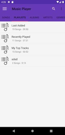 Music player screenshot 1