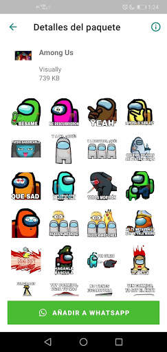 Sticker de personajes Among Us para WhatsApp screenshot 3