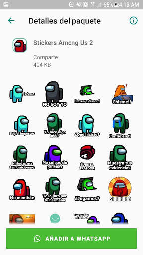 Stickers de Among Us para Whatsapp screenshot 1