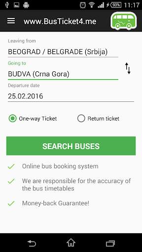 BusTicket4.me - Bus Tickets screenshot 1
