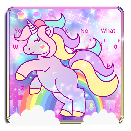 Pink Cute Unicorn Keyboard icon