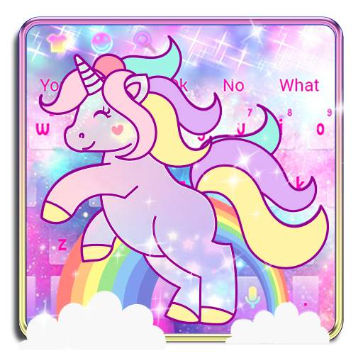 Pink Cute Unicorn Keyboard 10001004