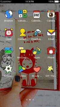 Warm Lovely Cartoon Theme HD screenshot 2