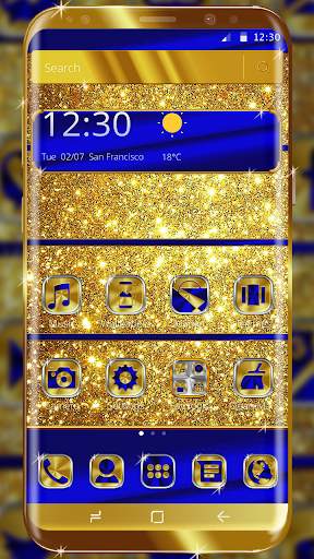 Cobalt and Gold Launcher Theme screenshot 1
