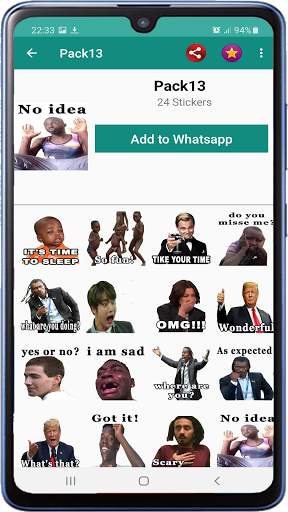 Funny memes stickers 2021 For Chat - WAStickerApps screenshot 7
