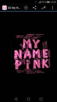 3D My Name Pink Live Wallpaper screenshot 5