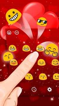 Red Love Heart Keyboard Theme screenshot 2