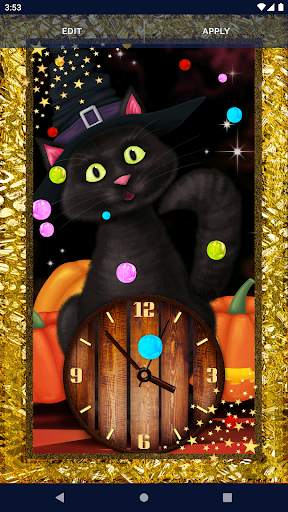 Halloween Black Cat Wallpaper 3 تصوير الشاشة