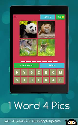 1 Word 4 Picture's Quiz (guess and Earn) स्क्रीनशॉट 9