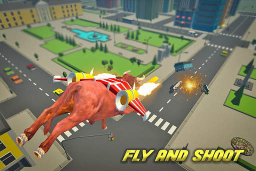 Flying Bull Rampage Attack and Shooting screenshot 10