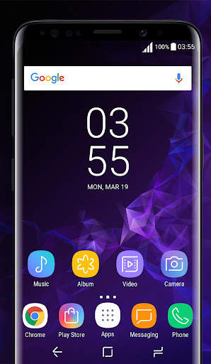 Galaxy S9 purple Theme screenshot 1